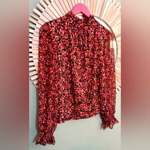 Floral Red Women's Top